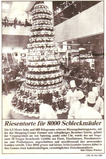 Weltrekord-Torte hoch LNN 1985