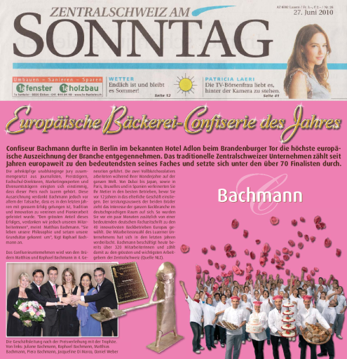 Confiserie des Jahres NLZ Sonntagszeitung