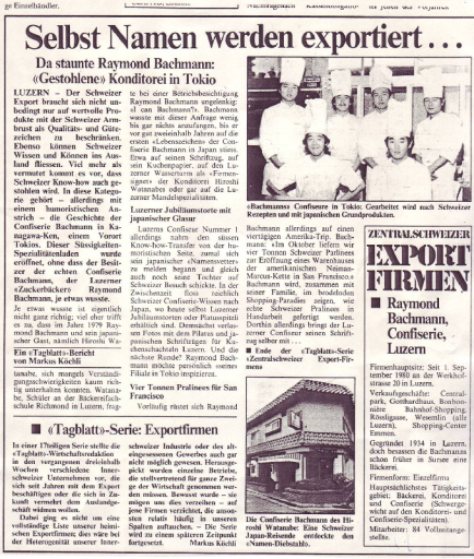 Exportfirmen Tablatt 1982