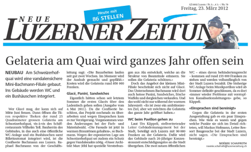 Gelateria am Quai das ganze Jahr offen