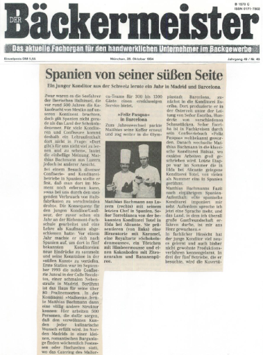 Spanien Baeckermeister