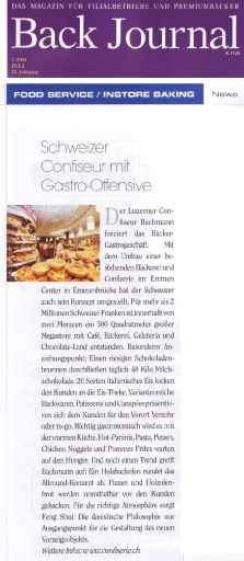 SChweizer Confiseur mit Gastro Offensive