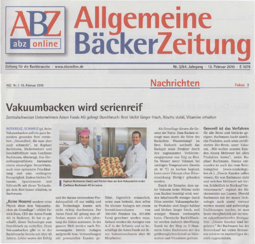 abz Vakuum Backen