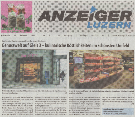 AnzeigerLuzern Bahnhof Gleis3