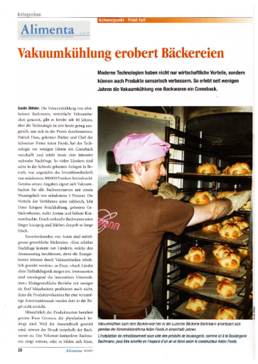 Backen mit Vakuum Alimenta