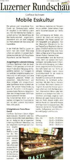 PizzaPastaPanini Luz.Rundschau Mai 2007