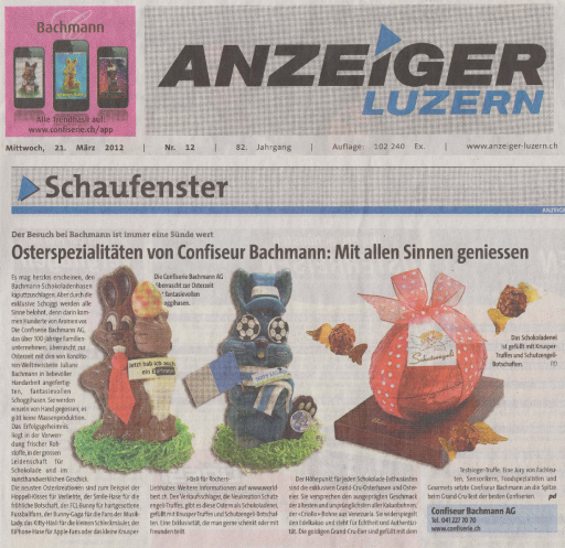 Anzeiger Luzern Ostern 2012