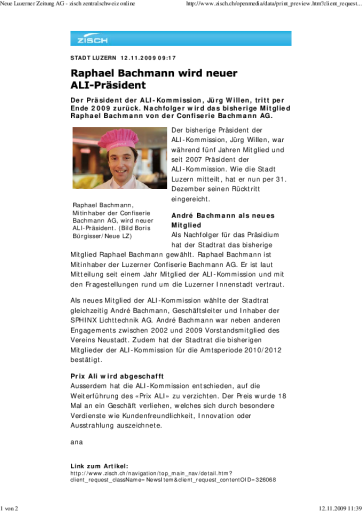 Präsidium ALI Fonds