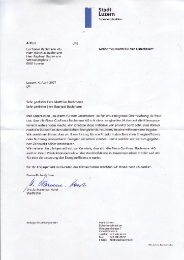 CO2-Hase Stadt Luzern April 2007