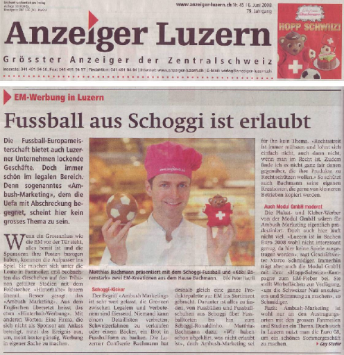 Fussball aus Schoggi ist erlaubt