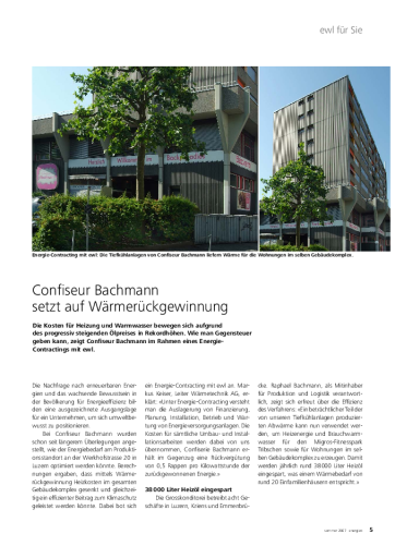 Confiseur Bachmann setzt auf Wärmerückgewinnung