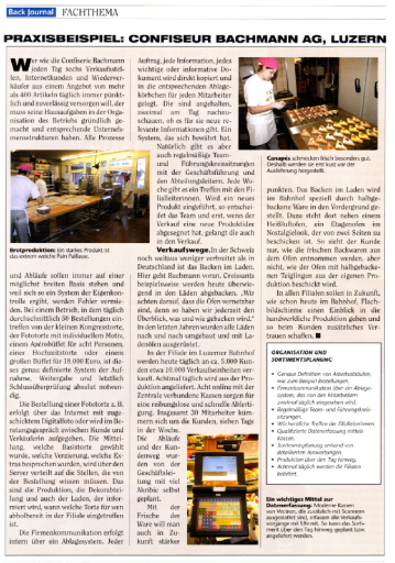 Praxisbeispiel Confiserie Bachmann