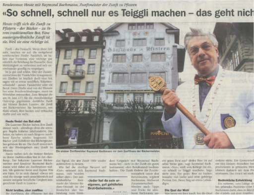 Zunft zu Pfistern – Zunftmeister