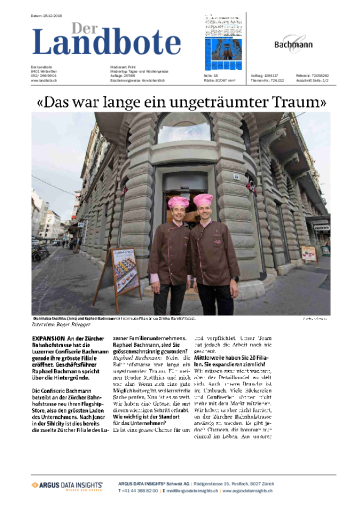 Bahnhofstrasse Zürich Landbote