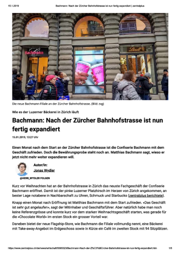 Bahnhofstrasse Zentralplus