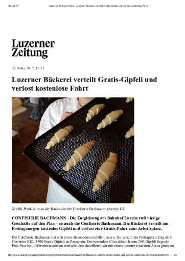 Gipfeliaktion Luzerner Zeitung