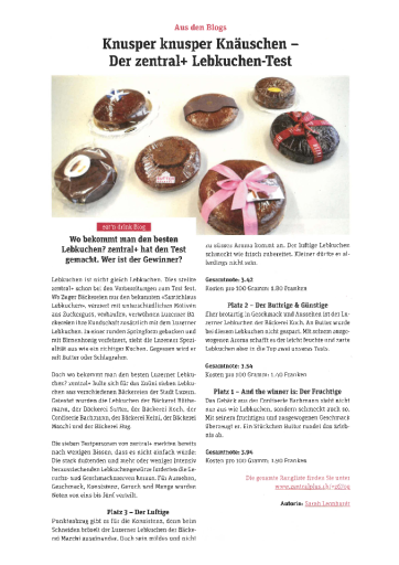 Lebenskuchentest Zentral+