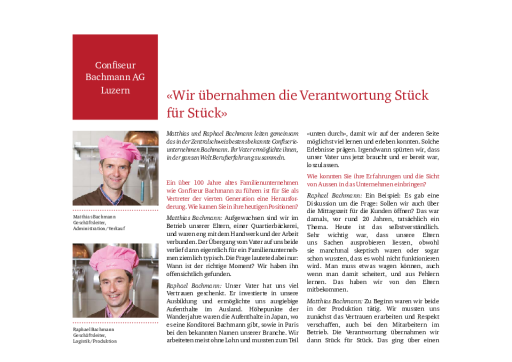 Die Nachfolgeregelung bei Bachmann – PWC