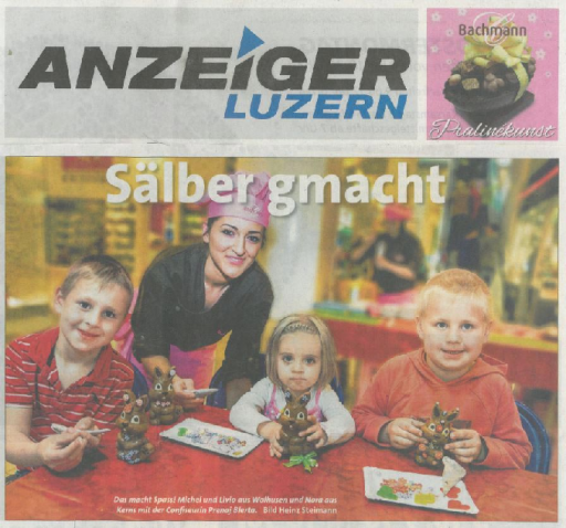 Osterhasen garnieren im Emmen Center