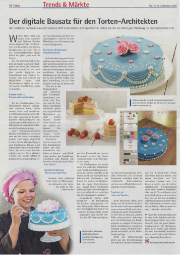 Tortenkonfigurator Fokus